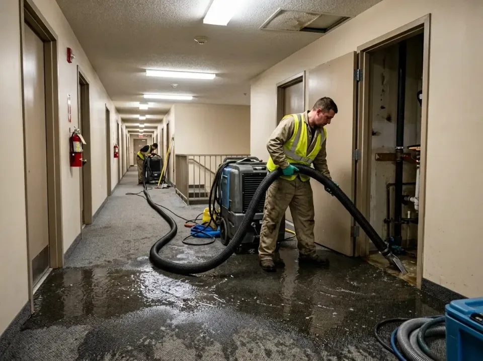 multi-unit-apartment-hallway-f-005 — frequently asked questions, Emergency Burst Pipe Water Extraction & Removal in Eagle La…